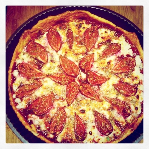 Fig and chevre tart