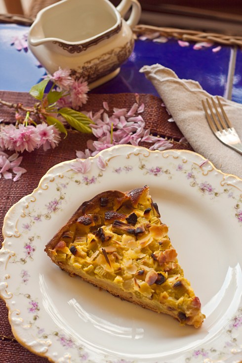 rhubarb tart tarte a la rhubarb 