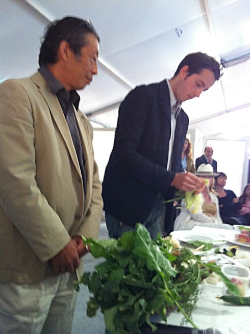 Asafumi Yamashita and Sylvian Sendra Cutting Vegetabes