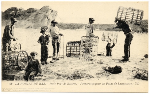 Lobster fishing Brittany Archival photo