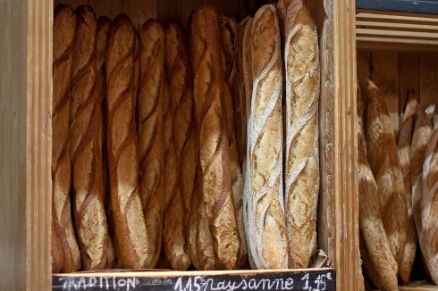 Paris' best baguettes in a boulangerie